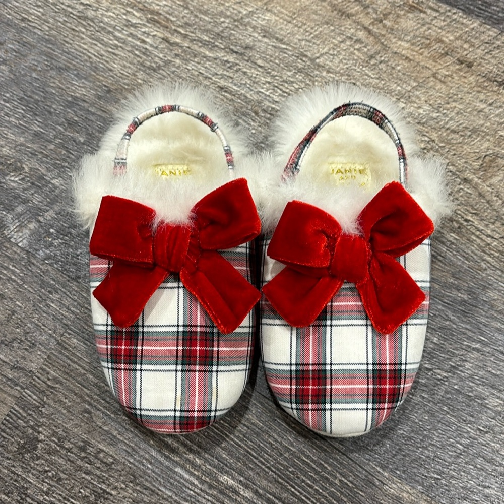 Girls Janie and Jack Holiday Slippers